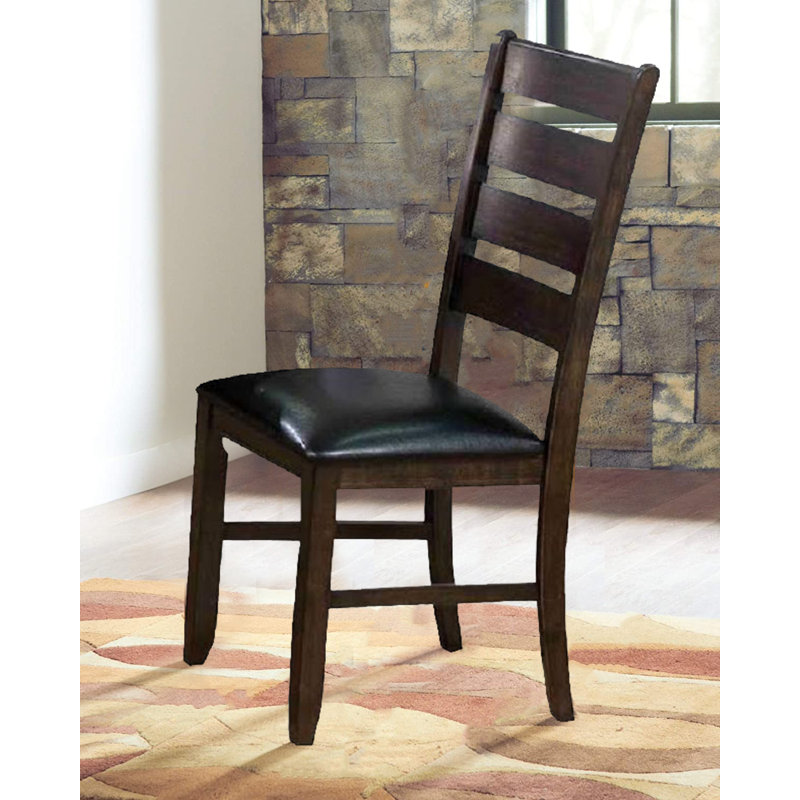 Edwa 19.5'' H Upholstered Side Chair, Espresso, 2