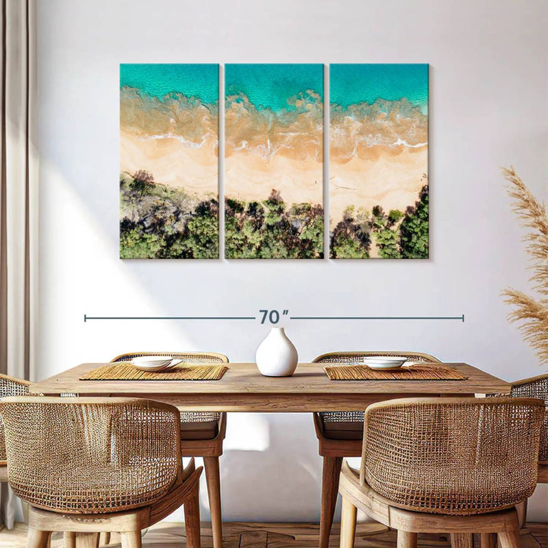 Vue aérienne de la plage Gillard Maui, H 36 po x l 57 po
