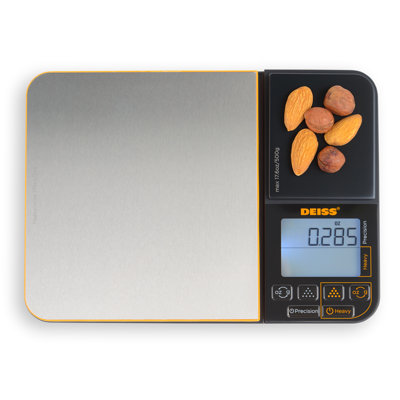 Balance de cuisine et alimentaire numérique à double plateforme Deiss Pro - balance numérique de précision d'une capacité de 11 lb et 17,6 oz