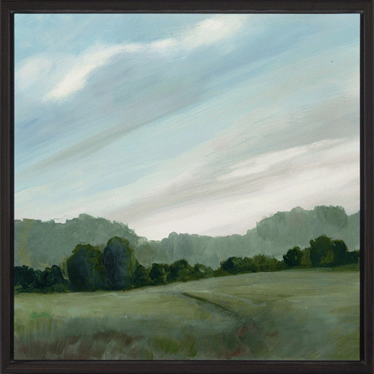 Retreat IV - peinture sur toile à cadre flottant