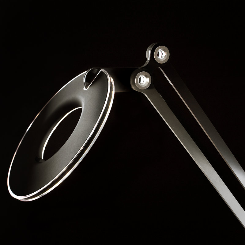 Link Desk Lamp, 33" H x 8.5" W x 7.5" D, Silver