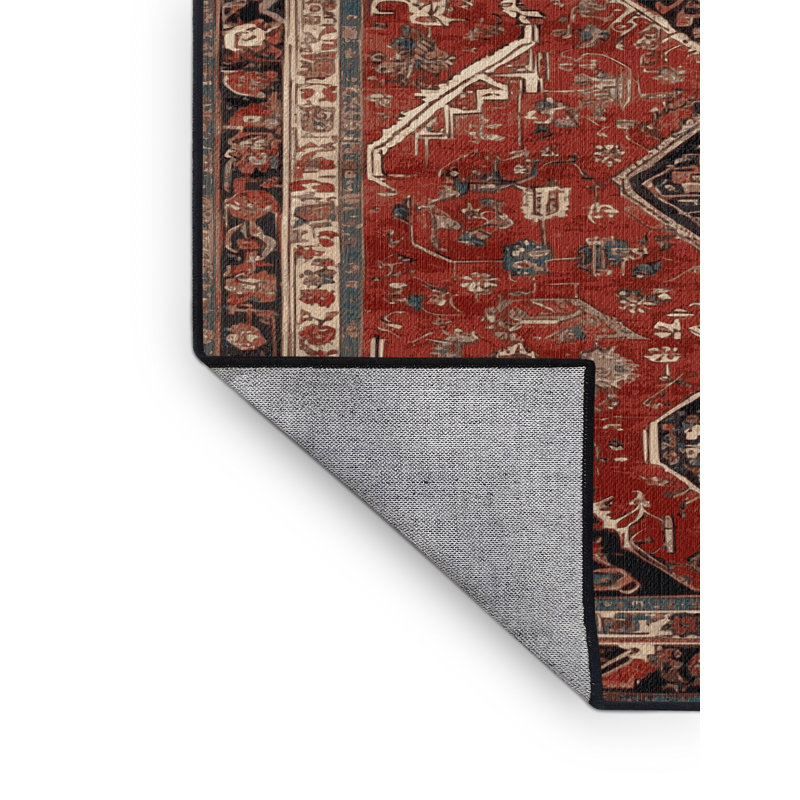 Tapis brun lavable à la machine, Carré 6 pi
