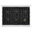 ZLINE 36" Porcelain Gas Stovetop in Fingerprint Resistant Stainless Steel with 6 Gas Brass Burners and Griddle