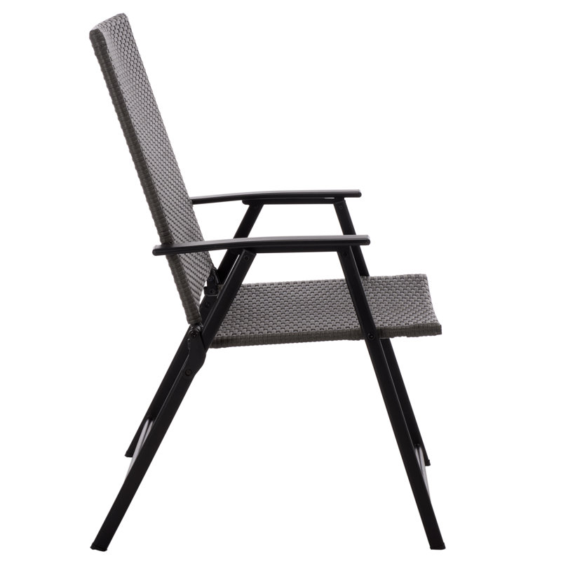 Ensemble de 2 chaises pliantes Simon, Noir/gris