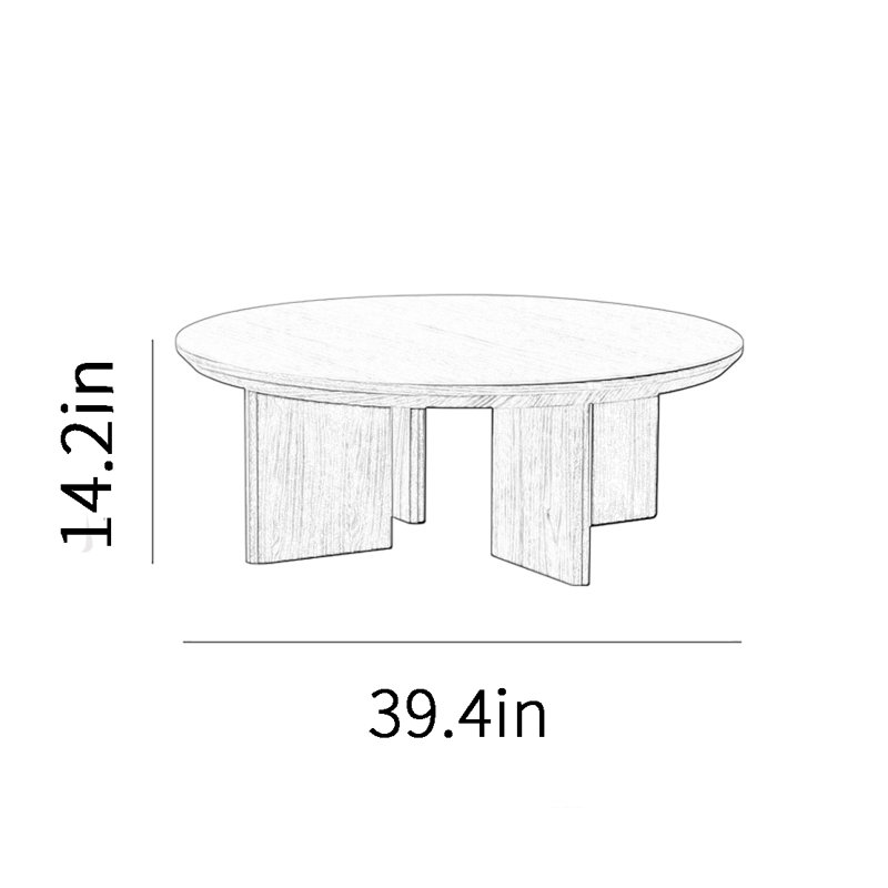 Plateau rond en noyer noir