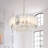 Modern 8-lights Tiered Dimmable Crystal Chandelier