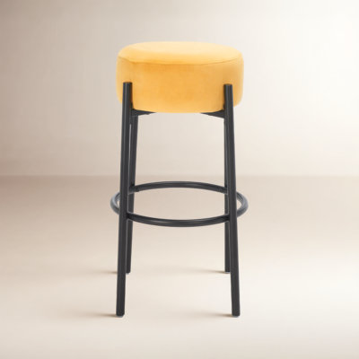 Colombe Upholstered Stool with Metal Frame