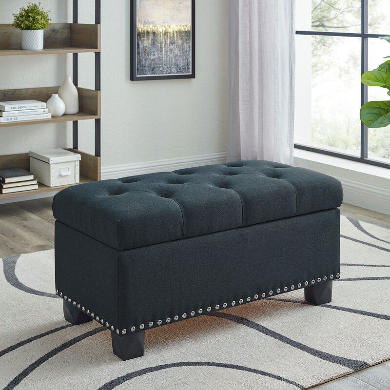 Latitude Run® Upholstered Storage Ottoman & Reviews | Wayfair