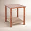 Table d'appoint carrée en bois d'acacia et jute