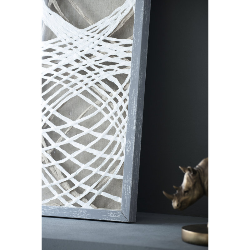 Of 2 Leaf Shadow Box Wall Decoration, 23.5X1x35.5", Gray-Washed Frame, Intricate Paper Design, Enhances Office & Family Room 2 Trim, Gray Washed Craft, Adorns Modern Offices Rooms