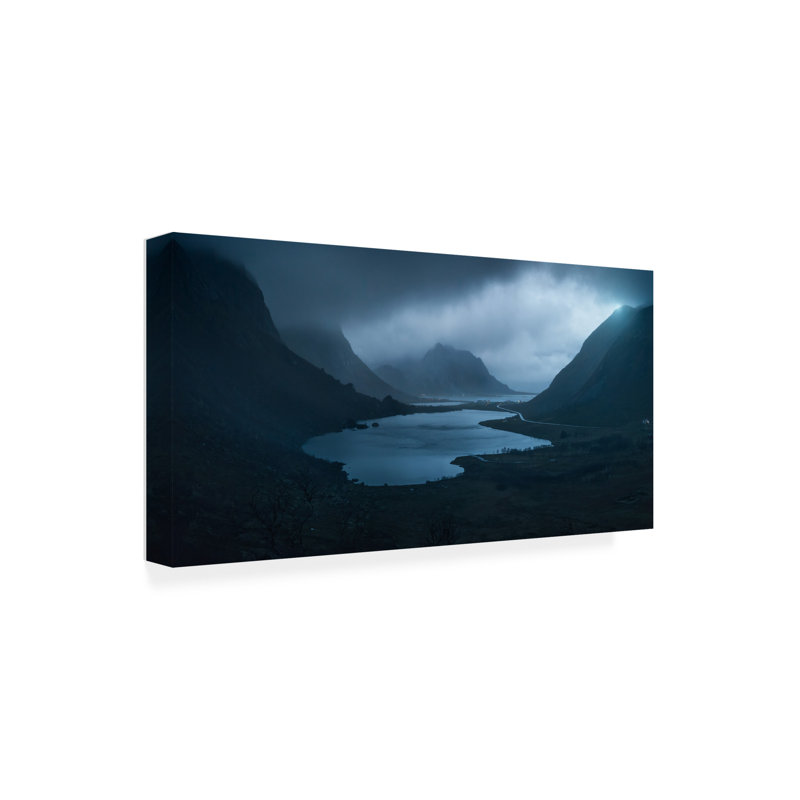 Art sur toile bleu bolivien David Martin Castan, H 12 po x l 24 po