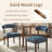 Upholstered Dining Chair Set of 4, Extra-Wide 20” Seat, Deep Cushioned Comfort, Plush Fabric, Solid Wood Legs-901888356