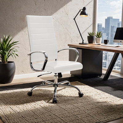 Fauteuil de direction en cuir Mulkey
