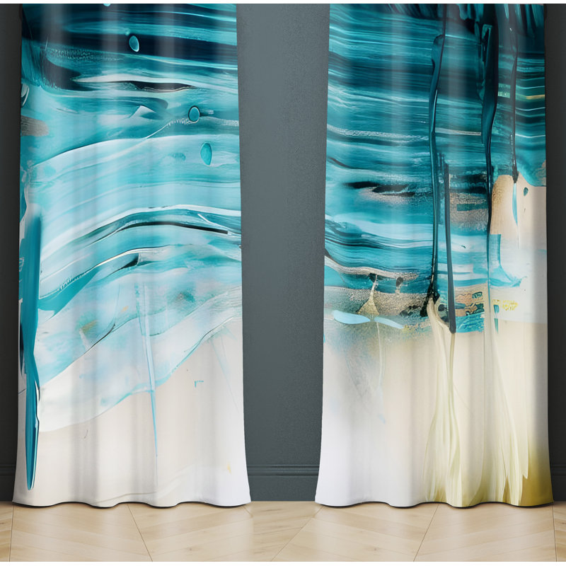 Paire de rideaux semi-transparents en polyester Kimbol, L 56 po x L 78 po
