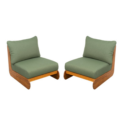 Bukovka Patio Acacia Wood Lounge Chair With Removable Cushions
