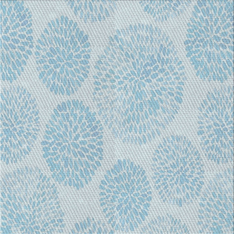 Tapis de zone bleue à motifs, Carré 5 pi