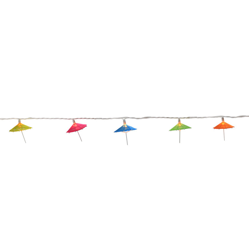 Parasol de Noël 10 lumières 10 fils de couleur blanche 6 pi