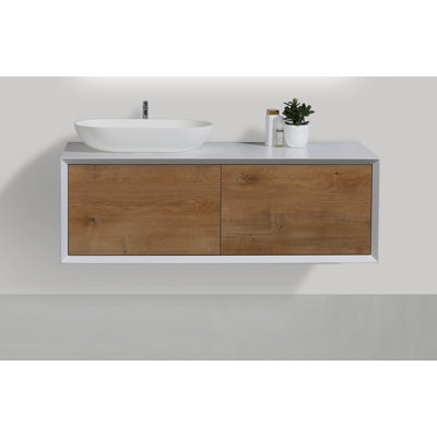 Ensemble de meuble-lavabo mural simple 48 po Leffler