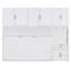 Lit escamotable mural simple avec placard, tiroirs et bureau - blanc