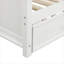 Lit de jour simple Clean Silhouette avec couchette coulissante, finition en bois massif blanc