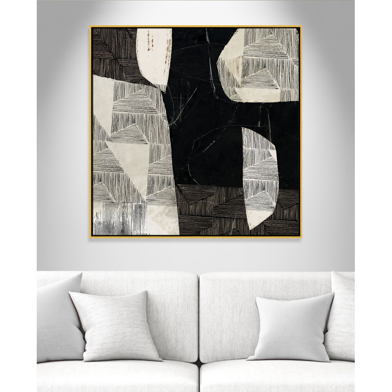 Impression Tangled Darkness Tangled Darkness par Casa Fine Arts, Toile avec cadre flottant or, Pas de tapis