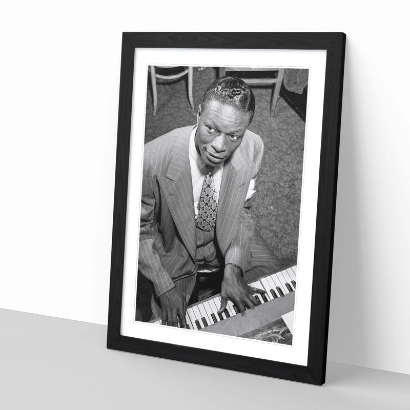Nat King Cole Framed Photographic - Framed Print, Black