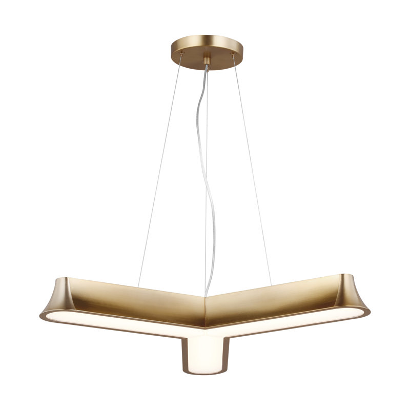 Lustre 3 lumières Alta, Laiton satiné