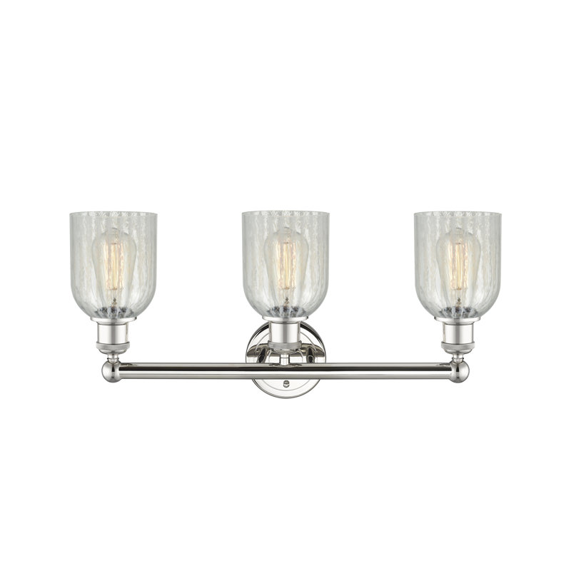 Reiko 3 - Light Dimmable Vanity Light, Mouchette, Polished Nickel
