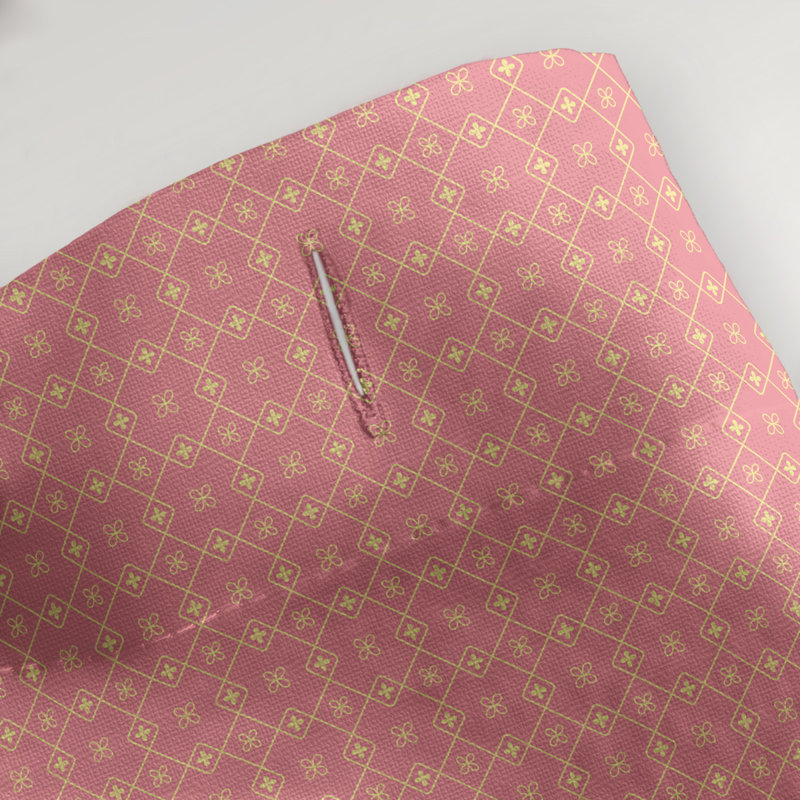 Rideau de douche simple Katelyn Elizabeth, Rouge / Jaune
