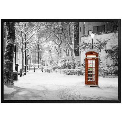 Tangires London Snow Single Picture Frame Wall Art
