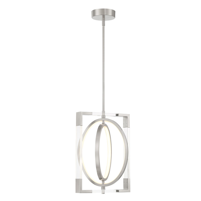 Ultra-Modern Brushed Nickel LED Single Pendant Light