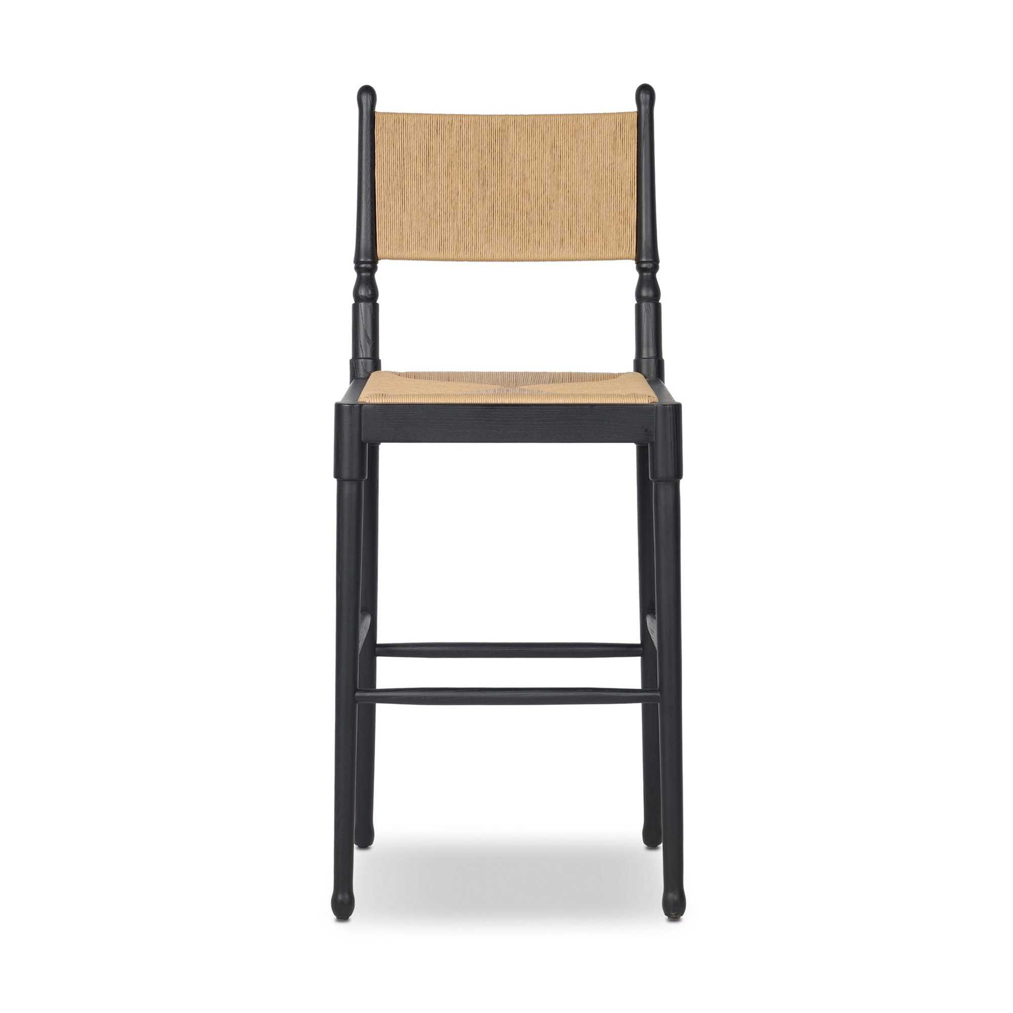 Fayth Stool, Bar Stool (29.5" Seat Height), Stained Black Ash