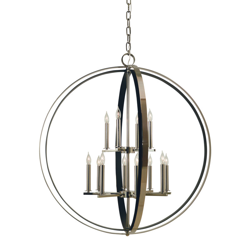 Lustre sphère de style bougie 12 lumières Parenteau