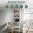 70.9" Ladder Bookshelf with Desk, Modern Open Bookcase Tall Shelf, White