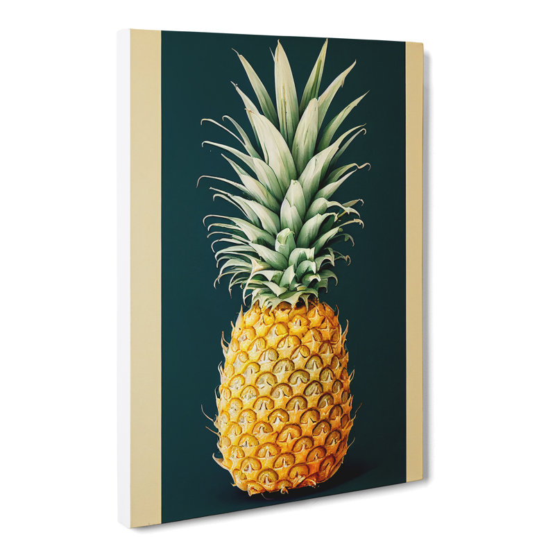 Lone Pineapple - Wrapped Canvas, 50cm H x 35cm W x 3cm D