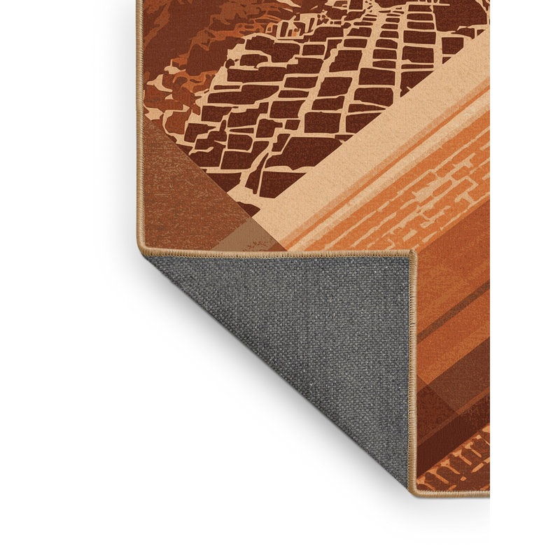 Tapis brun doux et moelleux Fairborn Machu Picchu, 8 x 12
