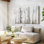 «Winter Aspen Trunks Neutral», 3 pièces sur toile-98562573