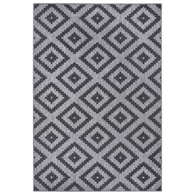 Malta Flatweave Night Silver Rug