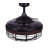 48" Retractable Blade Ceiling Fan with Light and Remote, Modern Fandelier Ceiling Fan, Patented Design Technology, Stronger Thicker Blades, Black with Koa Trim-1103970557