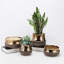 Pots de fleurs en céramique émaillée Santa Barbara Bowls (lot de 4) - Intérieur/Extérieur-1405024296
