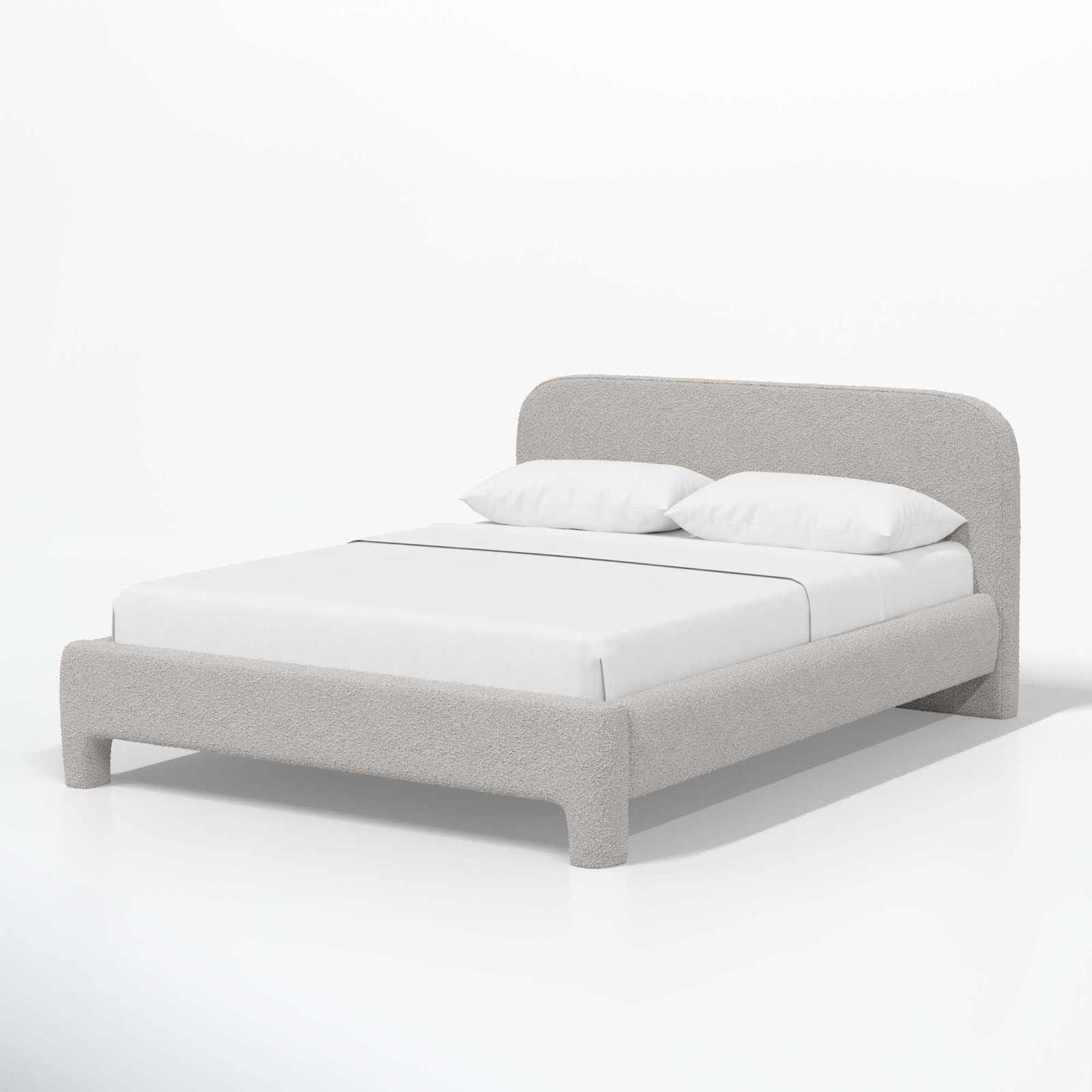 Illy Cotton Upholstered Bed, Classic Elephant Boucle, Full