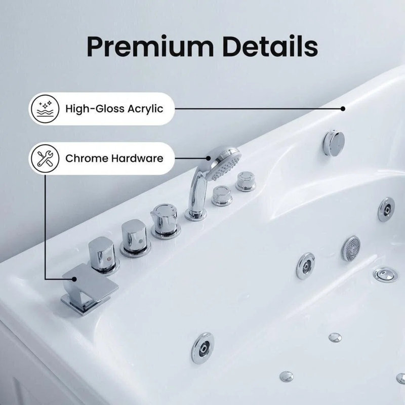 Baignoire à hydromassage et bain tourbillon