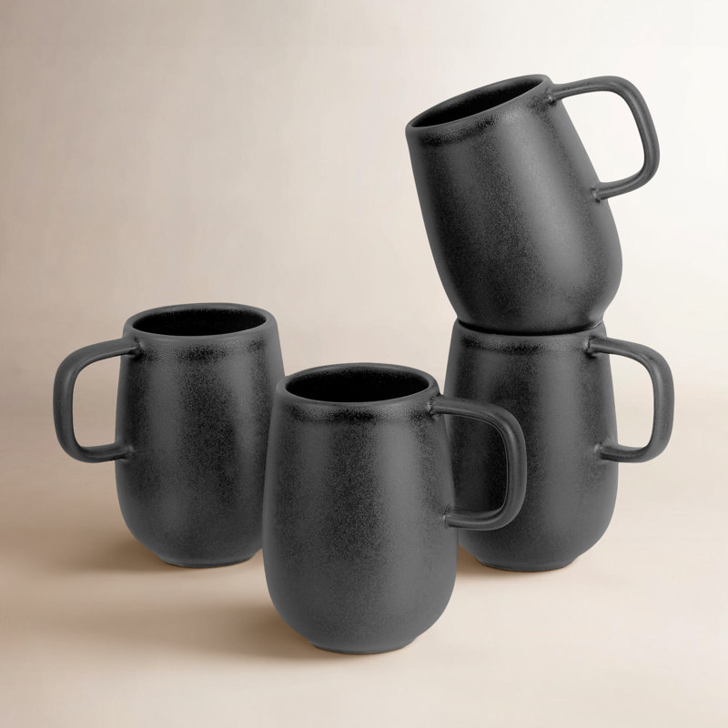 Parkview Stoneware Coffee Mug, 12.85 fl oz., Black