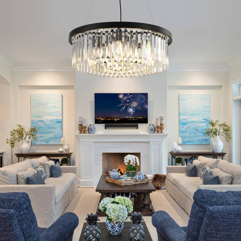 LED Chandelier Berlena, Matte Black