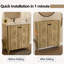 Armoire de plancher pliante 30 po gris antique avec évier en céramique - Installation brevetée en 1 minute, peu encombrante et facile à assembler, style américain