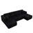 U-Shaped Modular Sectional Sofa [SIZE UPGRADED], Corduroy Compressed Sleeper Couch