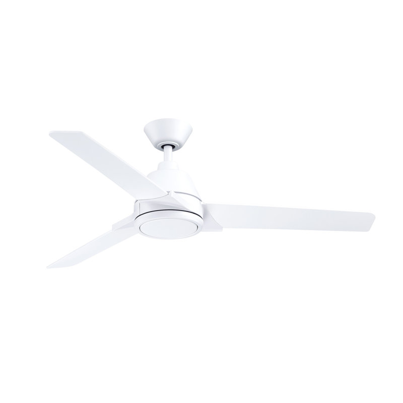 Pyramid 52 inch Indoor/Outdoor Ceiling Fan with LED Light Kit - Matte White, White, White