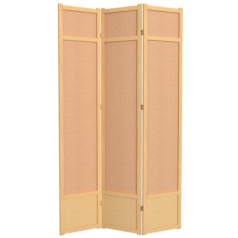 Cloison pliante Clarke, Naturel, 3 panneaux