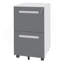 Armoire de base double en bois massif gris clair Shaker