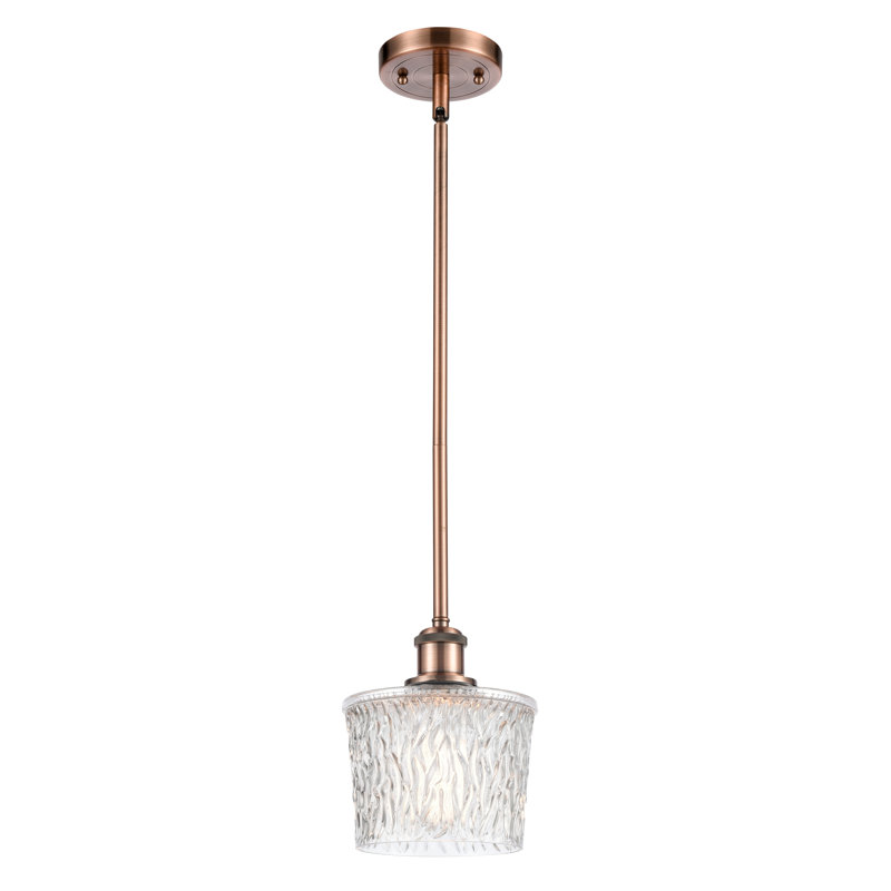 Luminaire suspendu 1 lumière Camire, Cuivre antique, Ampoule DEL 6 watts Vinage, H 11,25 po